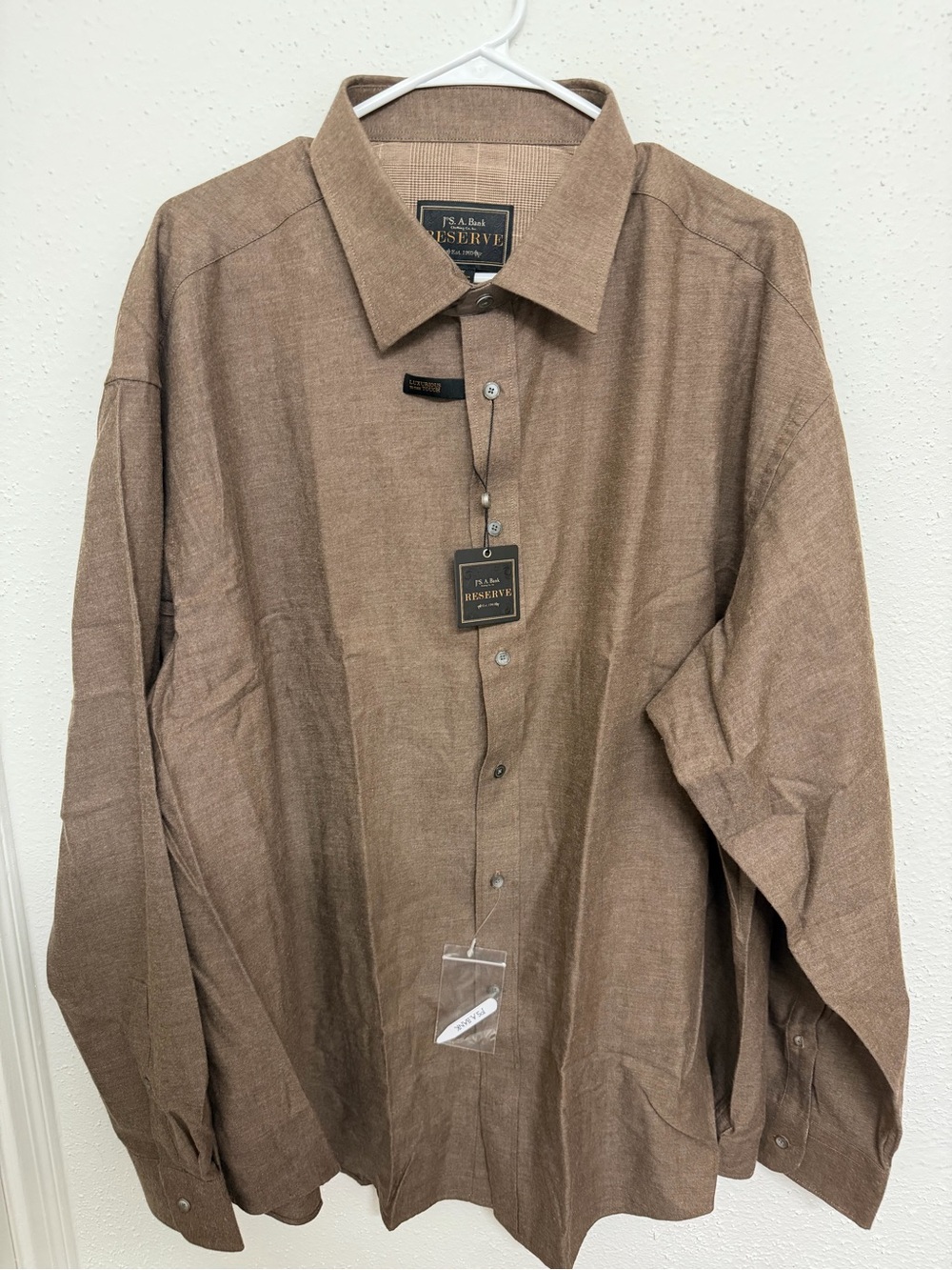Jos. A. Bank Men's Brown Casual Button-Down Shirt